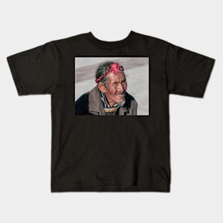 Farmer2. Gyantse, Tibet. Kids T-Shirt